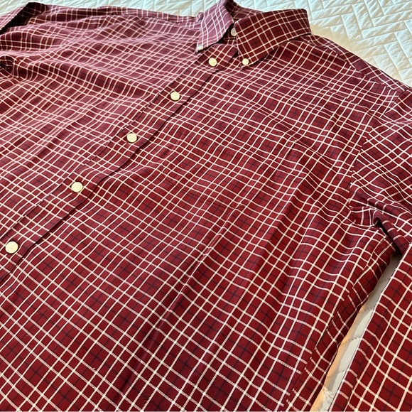 Brooks Brothers Madison Burgundy Plaid Button-Down Shirt L Classic Preppy - Picture 9 of 16